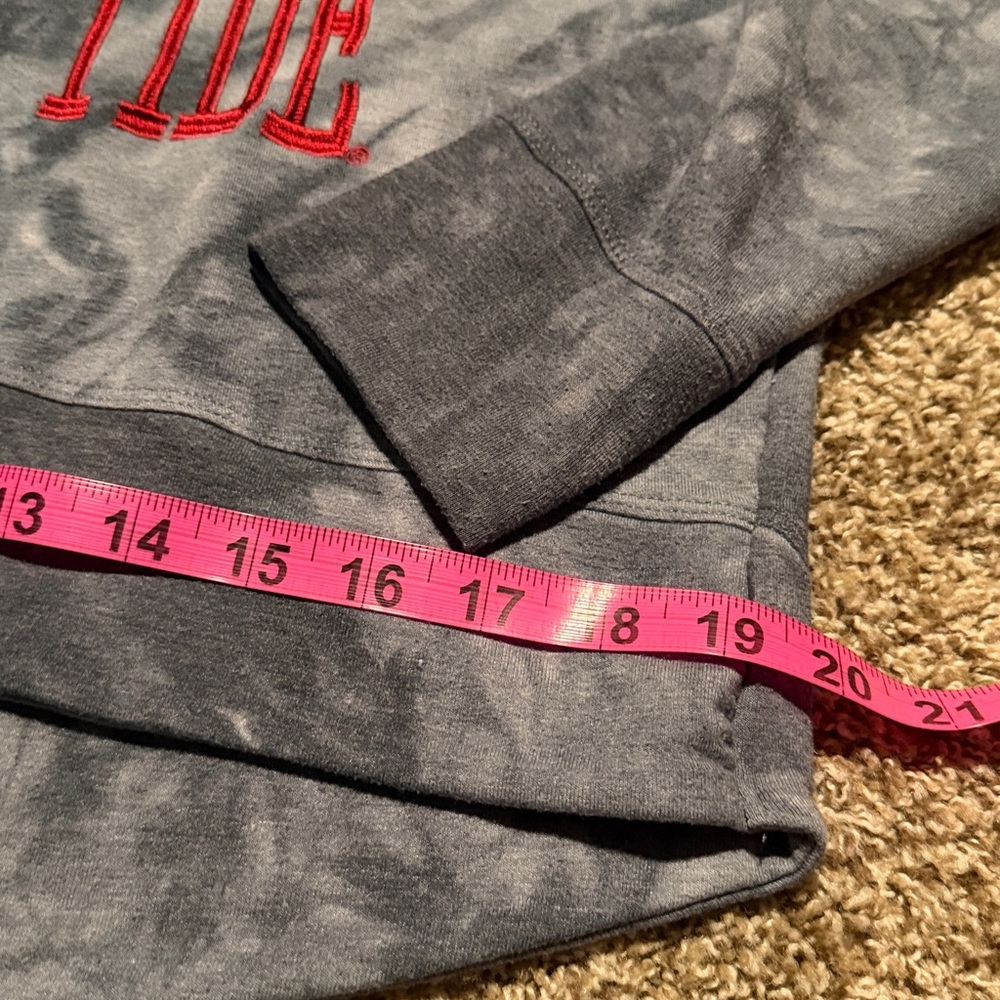 Alabama Crimson Tide Blue-Grey Tie-Dye Embroidered Hi-Lo Sweatshirt (M) - EUC! - Picture 4 of 9
